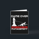 Funny Game Over Bride Gift Bachelorette Wedding Ju Card<br><div class="desc">Funny Game Over Bride Gift Bachelorette Wedding Just Married</div>