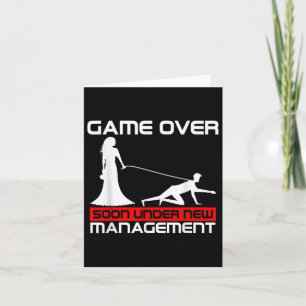 Funny Game Over Bride Gift Bachelorette Wedding Ju Card