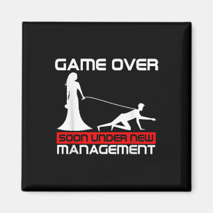 Funny Game Over Bride Gift Bachelorette Wedding Ju Magnet