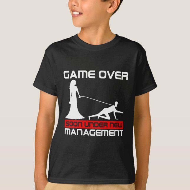 Funny Game Over Bride Gift Bachelorette Wedding Ju T-Shirt (Front)