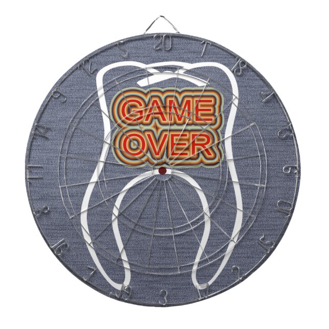 Funny Game Over Dartboard (Front)