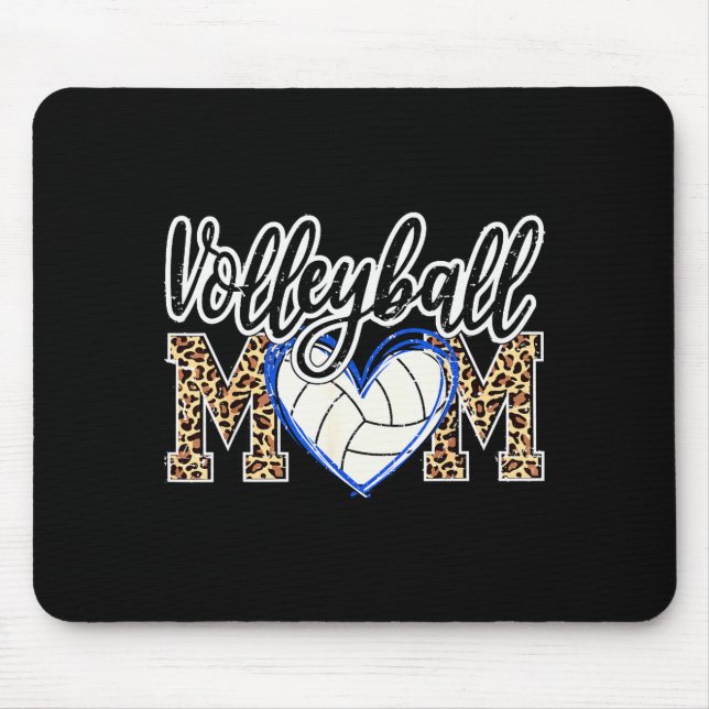 Funny Game Women Volleyball Leopard Ball Mum Mothe Mouse Pad (Front)