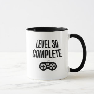 Funny Gamer 30th Birthday Level 30 Complete Mug