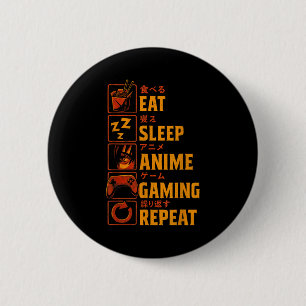 Funny Gamer Anime Graphic Tee Men Boys Teens Video 6 Cm Round Badge