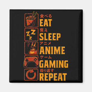 Funny Gamer Anime Graphic Tee Men Boys Teens Video Magnet