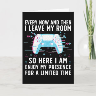 Funny Gamer Art For Men Women Gaming Gamer Video G Card