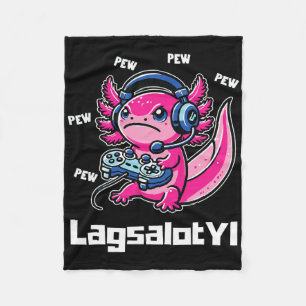Funny Gamer Axolotl Humor Pun Toddler Boy Girl Tee Fleece Blanket