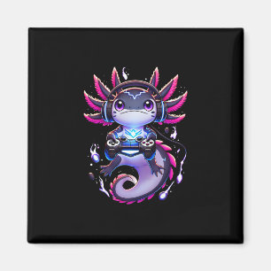 Funny Gamer Axolotl Video Games Retro Boys Girls K Magnet