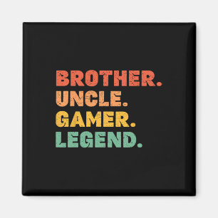 Funny Gamer Brother Uncle Gaming Legend Vintage Vi Magnet