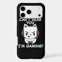 Funny Gamer Cat With Headphones Can't Hear You