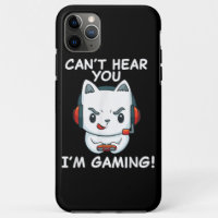 Funny Gamer Cat With Headphones Can't Hear You