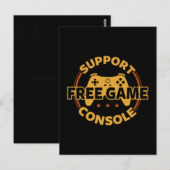 Funny Gamer Console Protest Gaming Postcard (Front/Back)