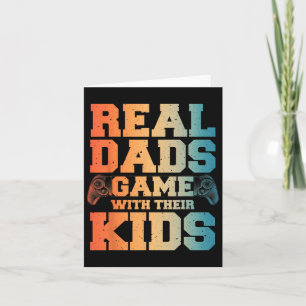 Funny Gamer Dad Art For Gaming Dad Daddy Men Game Card