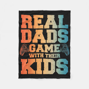 Funny Gamer Dad Art For Gaming Dad Daddy Men Game Fleece Blanket