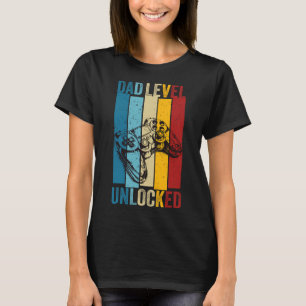 Funny Gamer Dad Level Unlocked New Daddy Father's T-Shirt