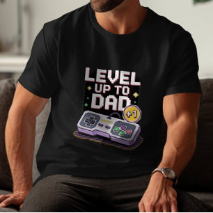 Funny Gamer Dad Retro Neon Father's Day T-Shirt