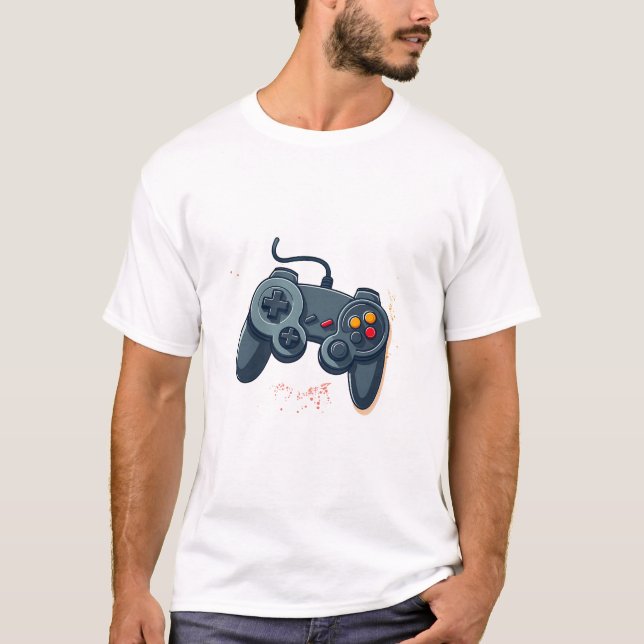 Funny Gamer Design T-Shirt (Front)