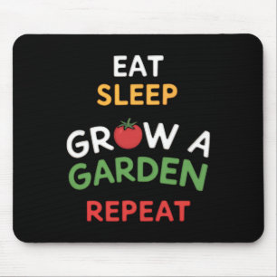 Funny Gamer Eat Sleep Grow A Garden Repeat Design Mouse Pad
