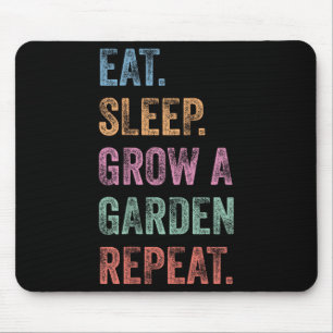 Funny Gamer Eat Sleep Grow A Garden Repeat Vintage Mouse Pad
