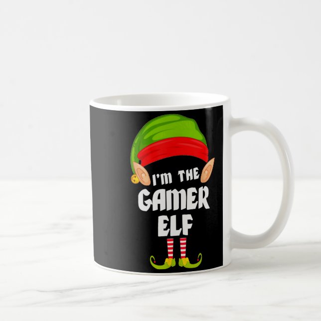 Funny Gamer Elf Matching Family Group Pj Christmas Coffee Mug (Right)