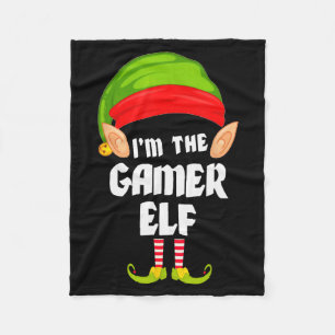 Funny Gamer Elf Matching Family Group Pj Christmas Fleece Blanket
