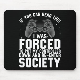 Funny Gamer For Men Women Video Gamer Gaming Game Mouse Pad