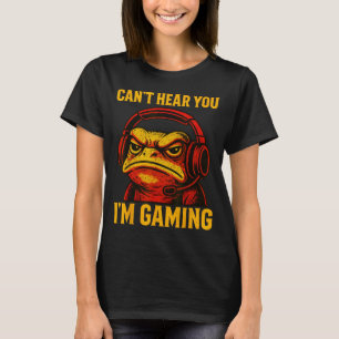 Funny Gamer Frog Men Women Boys Can't Hear You Vid T-Shirt