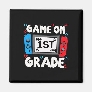 Funny Gamer Game On 1st Grade Ck To School Kids Bo Magnet