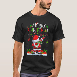 Funny Gamer Gaming Merry Christmas Dabbing Santa V T-Shirt