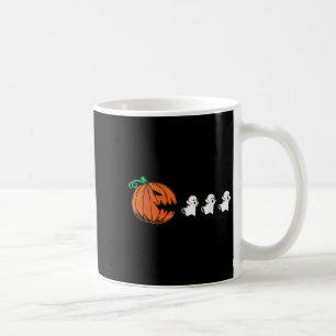 Funny Gamer Gaming Pumpkin Eating Ghost Halloween Coffee Mug