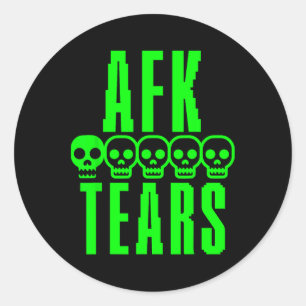 Funny Gamer Gaming Sarcasm Away From Keyboard Afk Classic Round Sticker