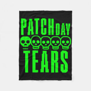 Funny Gamer Gaming Sarcasm Game Nerd Patch Day Tea Fleece Blanket