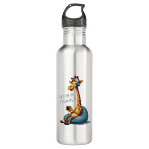 Funny Gamer Giraffe Gaming For Boys Men Video Game 710 Ml Water Bottle