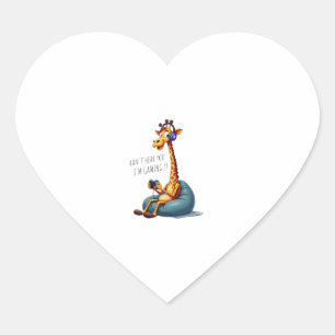 Funny Gamer Giraffe Gaming For Boys Men Video Game Heart Sticker