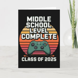 Funny Gamer Graduation Cl Of 2025 Retro Style Kids Card