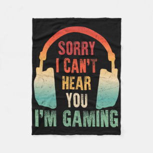 Funny Gamer Graphic Shirt For Teens Boys Men Video Fleece Blanket