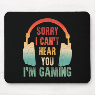 Funny Gamer Graphic Shirt For Teens Boys Men Video Mouse Pad