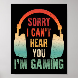 Funny Gamer Graphic Shirt For Teens Boys Men Video Poster
