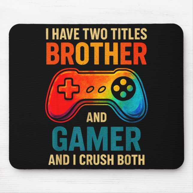 Funny Gamer Graphic Tee For Boys Teens Kids Video  Mouse Pad (Front)