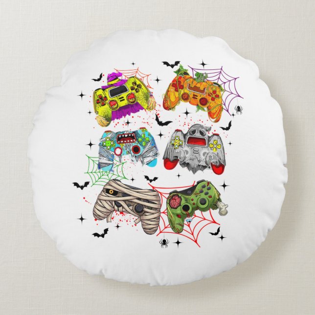 Funny Gamer Halloween pillow (Front)