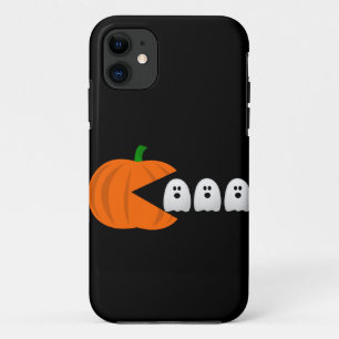funny gamer halloween pumpkin ghosts retro iPhone 11 case