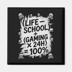 Funny Gamer Math For Teens – Gaming Life Formula Magnet