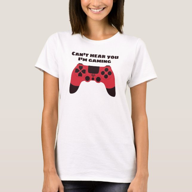 Funny Gamer Meme - Videogames Nerd Typographic T-Shirt (Front)