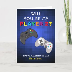 Funny Gamer Personalised Valentines Day Holiday Card