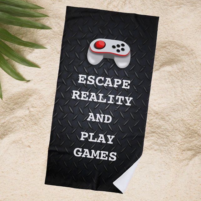 Funny Gamer Quotes Beach Towel (Creator Uploaded)