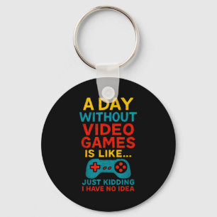 Funny Gamer Saying Graphic Tee Men Boys Teens Vide Key Ring