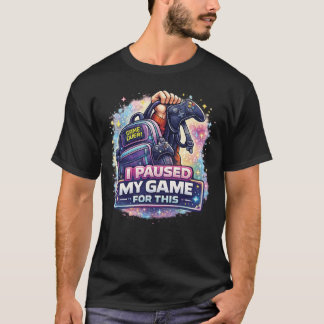 Funny Gamer School Design T-Shirt