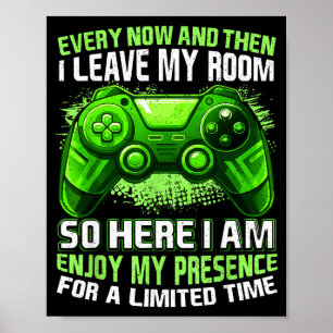 Funny Gamer Shirt For Boys Men Teen Gifts Video Ga Poster