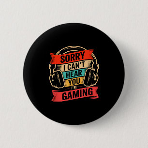 Funny Gamer Shirt For Teens Boys Men Video Gaming 6 Cm Round Badge