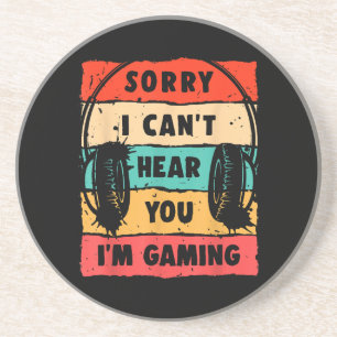 Funny Gamer Shirt for Teens Boys Men Video Gaming Coaster